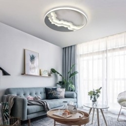 Rund Flush Mount Unik bølgeformet akryl loftslampe