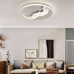 Rund Flush Mount Unik bølgeformet akryl loftslampe