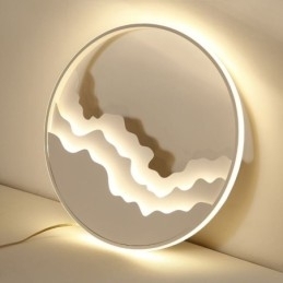 Rund Flush Mount Unik bølgeformet akryl loftslampe