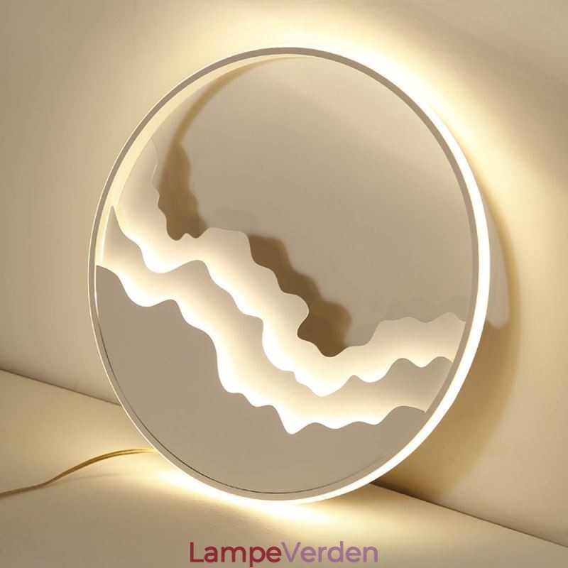 Rund Flush Mount Unik bølgeformet akryl loftslampe