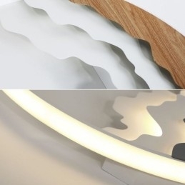 Rund Flush Mount Unik bølgeformet akryl loftslampe