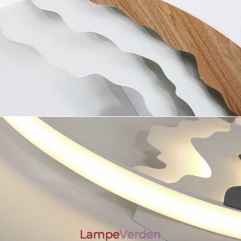 Rund Flush Mount Unik bølgeformet akryl loftslampe