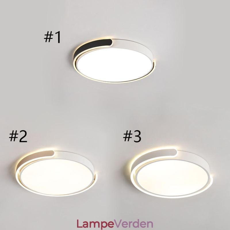 Rund akryl flush-mount loftslampe