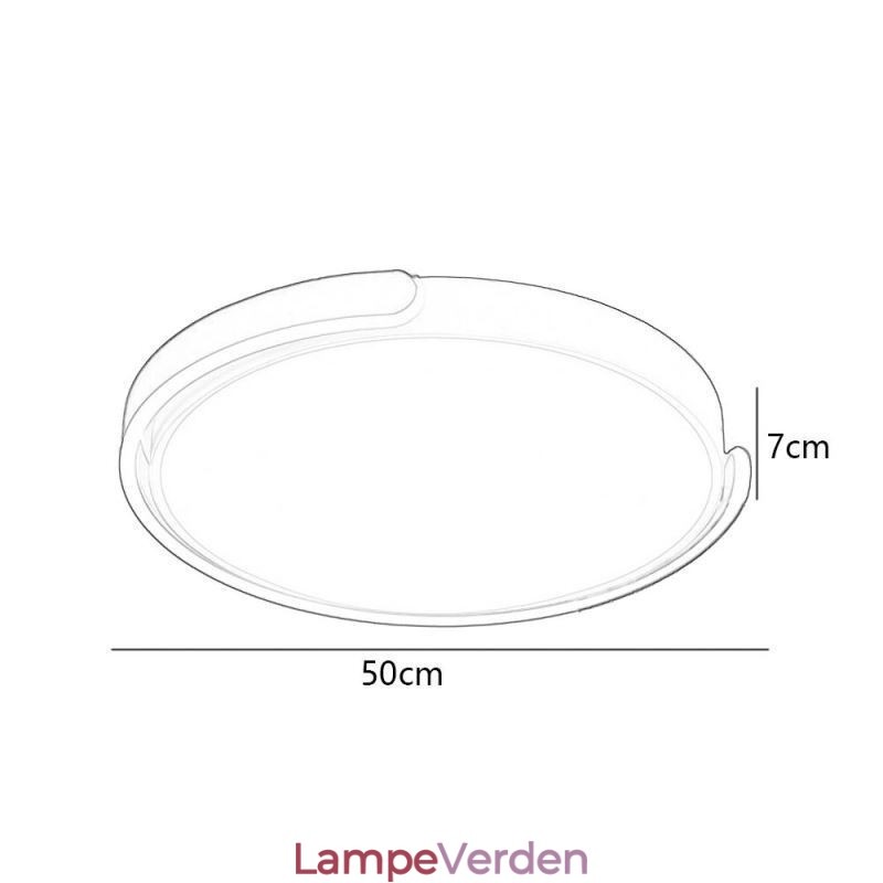 Rund akryl flush-mount loftslampe