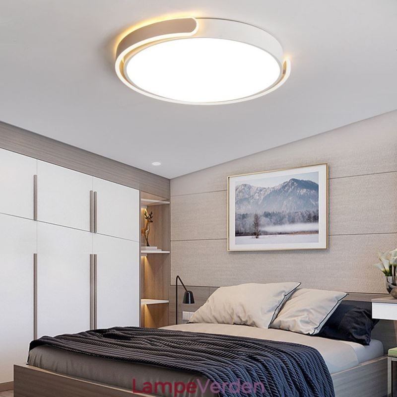 Rund akryl flush-mount loftslampe