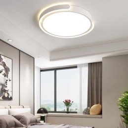 Rund akryl flush-mount loftslampe