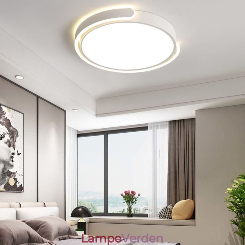 Rund akryl flush-mount loftslampe
