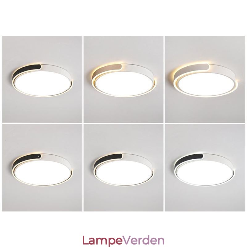 Rund akryl flush-mount loftslampe