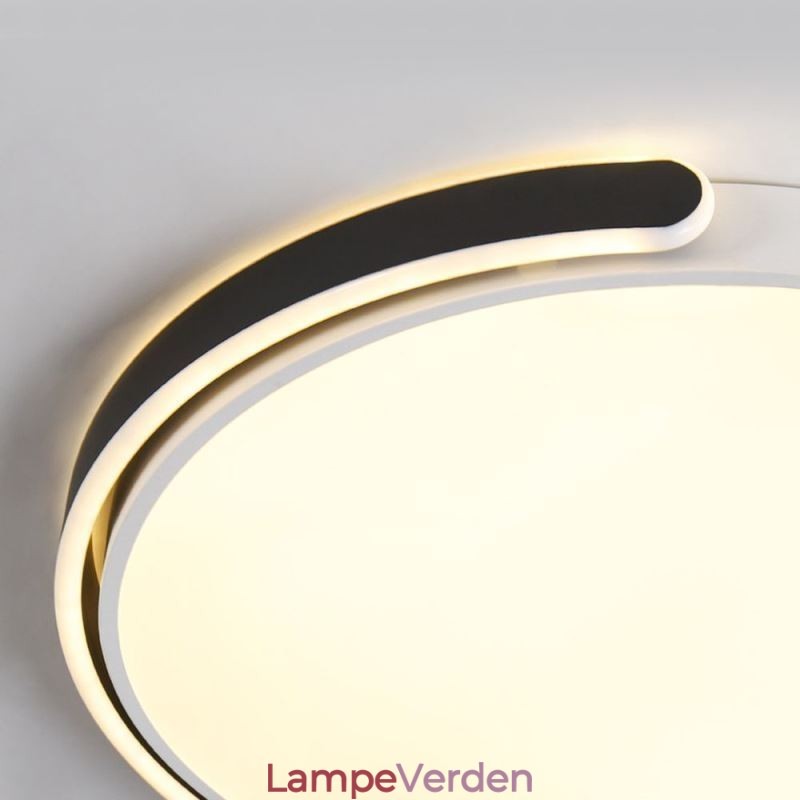 Rund akryl flush-mount loftslampe