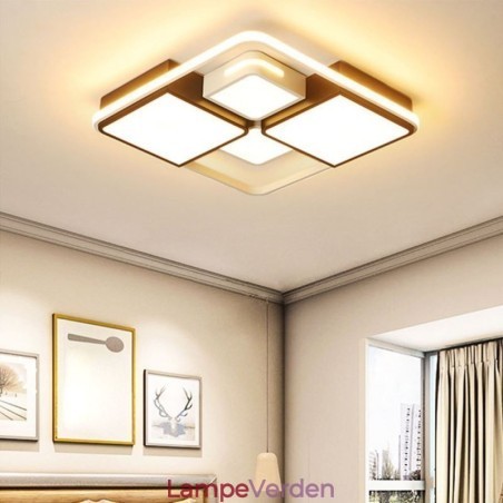 Moderne flush-mount loftslampe Akryl firkantet sort og hvid lysarmatur Moderne flush-mount loftslampe Akryl firkantet sort og hvid lysarmatur