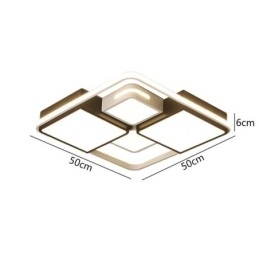 Moderne flush-mount loftslampe Akryl firkantet sort og hvid lysarmatur