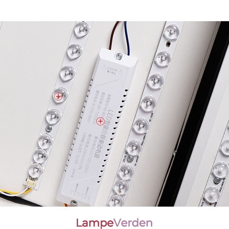 Moderne flush-mount loftslampe Akryl firkantet sort og hvid lysarmatur