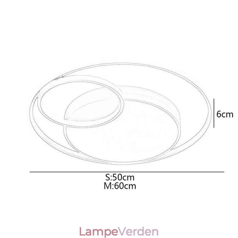 Moderne cirkulær indbygningsloftslampe