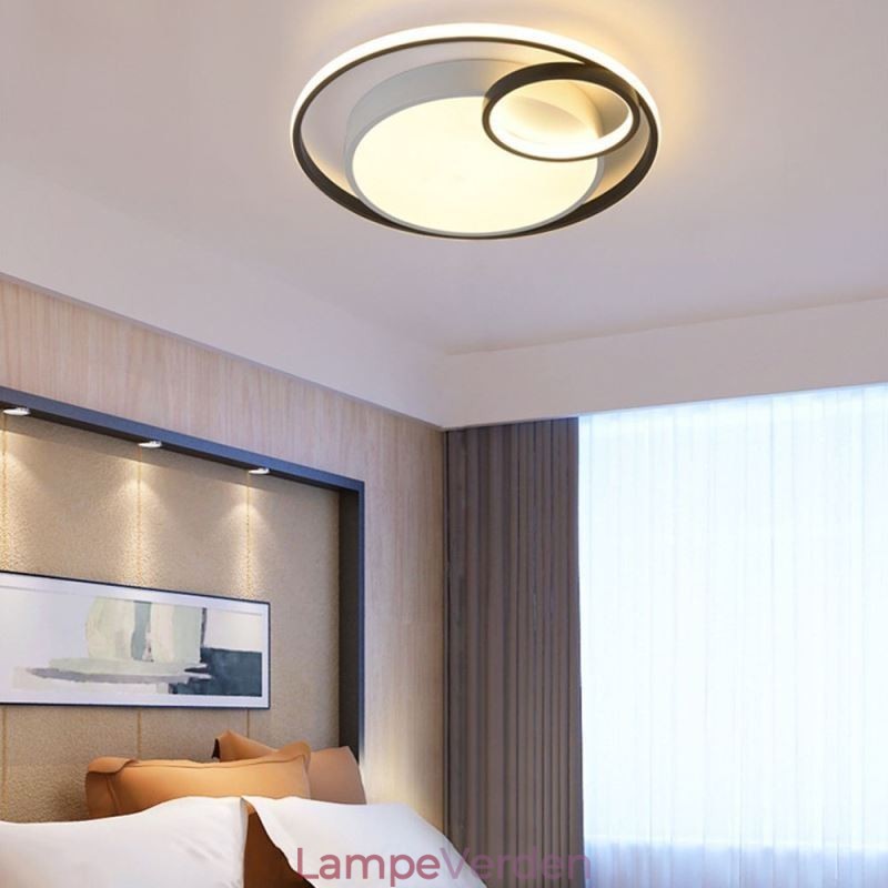 Moderne cirkulær indbygningsloftslampe