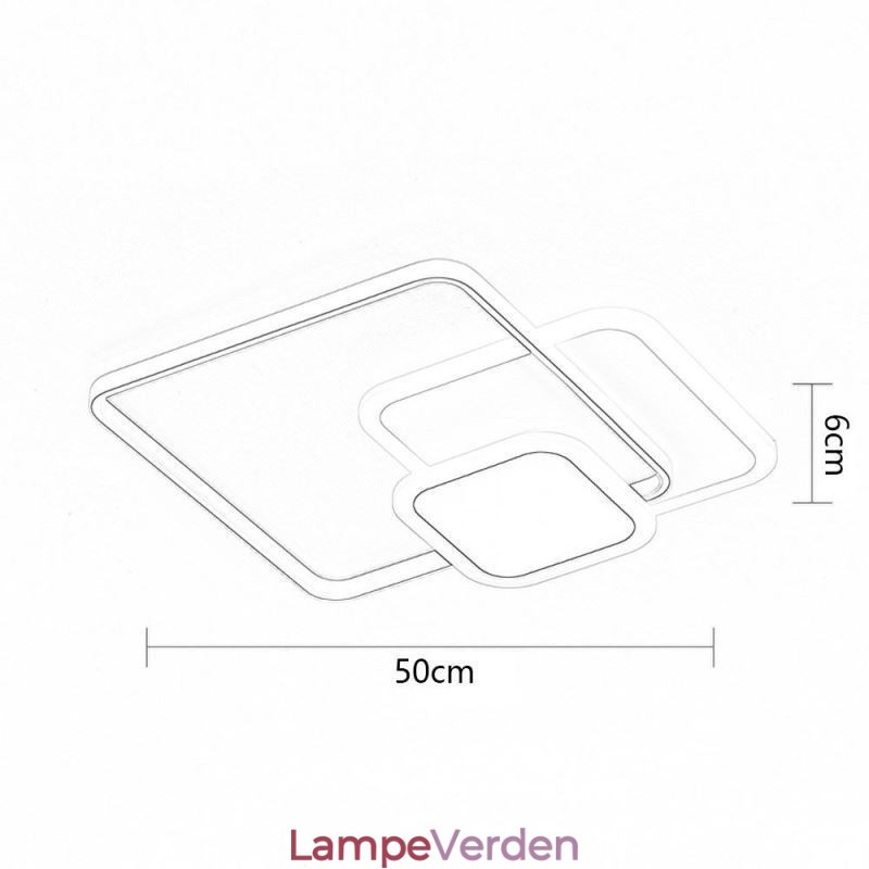 Firkantede rammer Flush Mount dekorativt loftslys