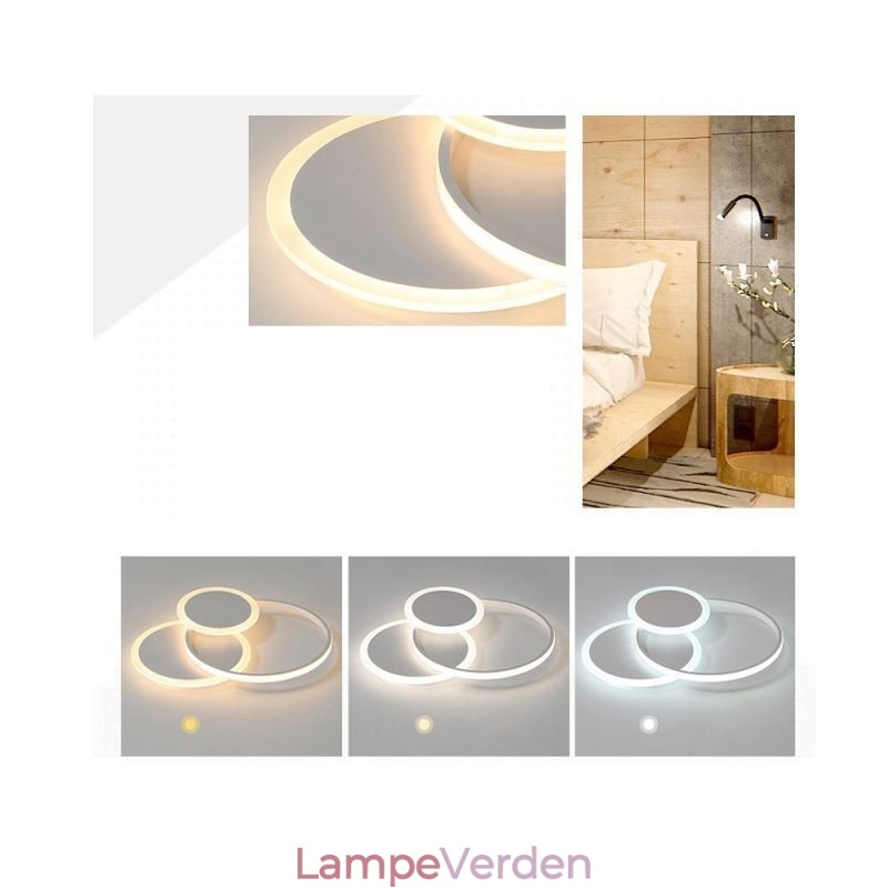 Rund Flush Mount lysarmatur Moderne akryl loftslampe