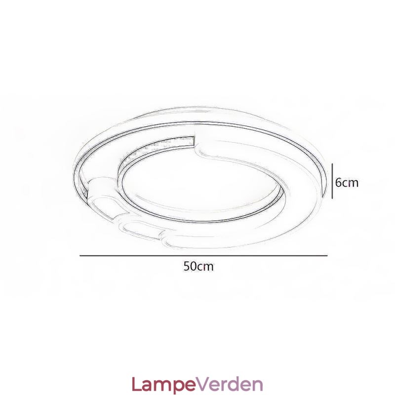 Cirkulær indbygningslampe akryl loftslampe
