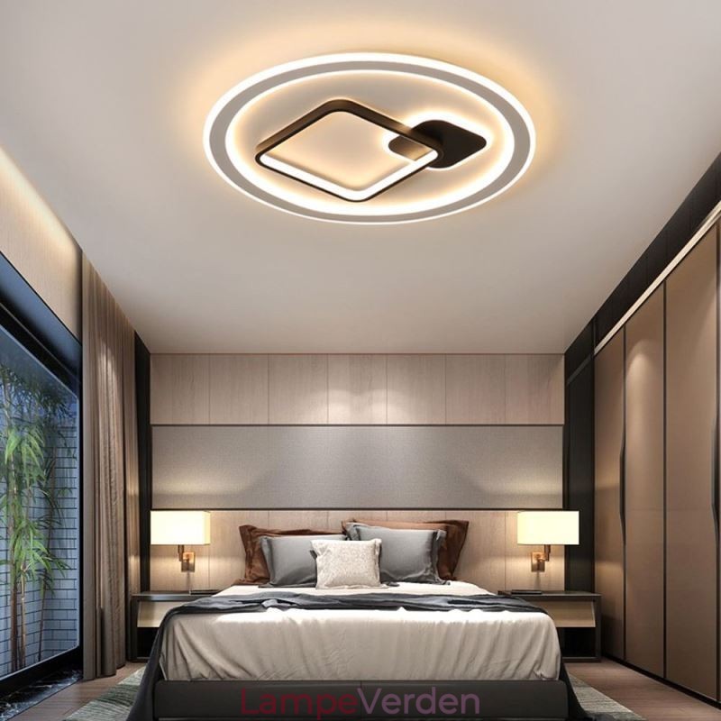 Moderne minimalistisk loftslampe Rund og Firkantet Flush Mount lysarmatur