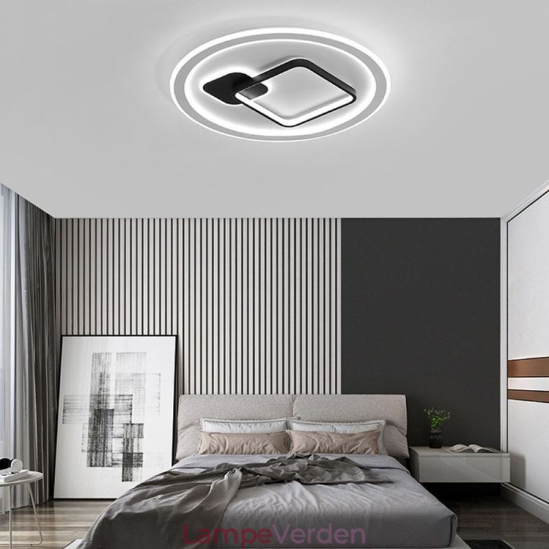 Moderne minimalistisk loftslampe Rund og Firkantet Flush Mount lysarmatur