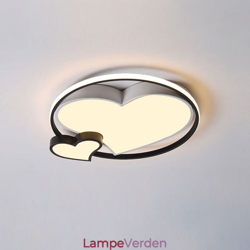 Double Hearts Flush Mount Loftlampe Dekorativ belysning