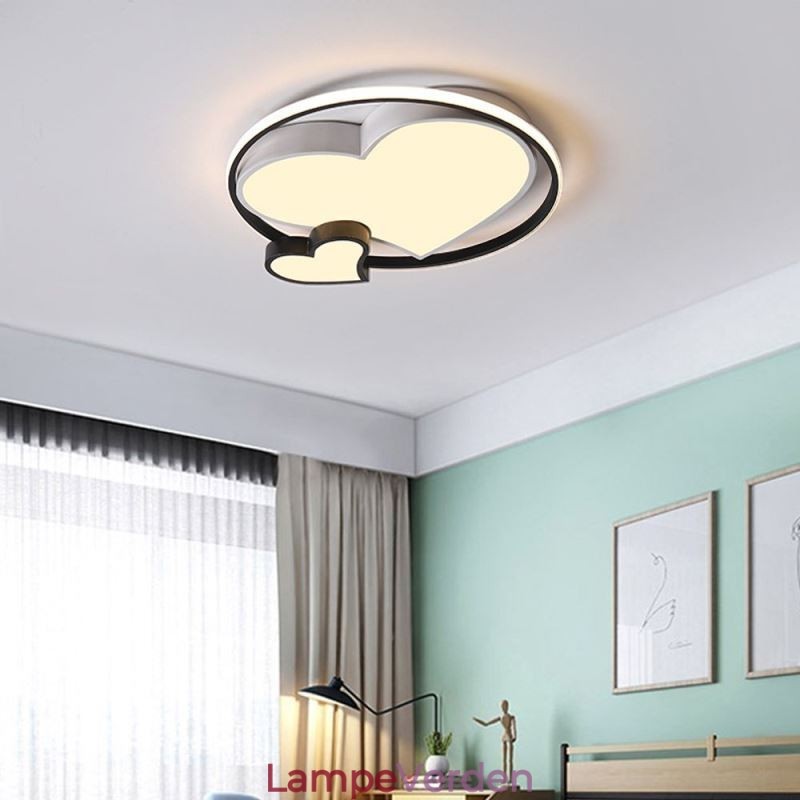 Double Hearts Flush Mount Loftlampe Dekorativ belysning