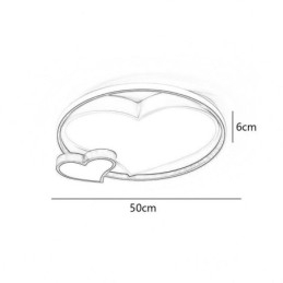 Double Hearts Flush Mount Loftlampe Dekorativ belysning