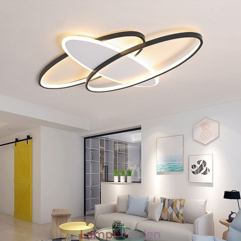 Moderne akryl flush Mount oval loftslampe