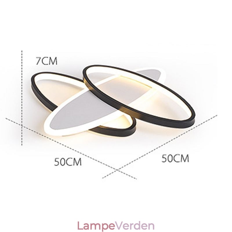 Moderne akryl flush Mount oval loftslampe