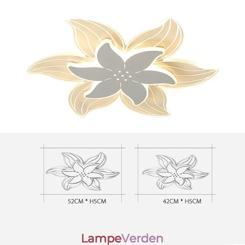 Elegant Flower Flush Mount Loftslampe Unik dekorativ belysning