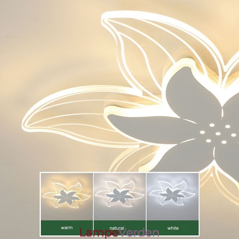 Elegant Flower Flush Mount Loftslampe Unik dekorativ belysning