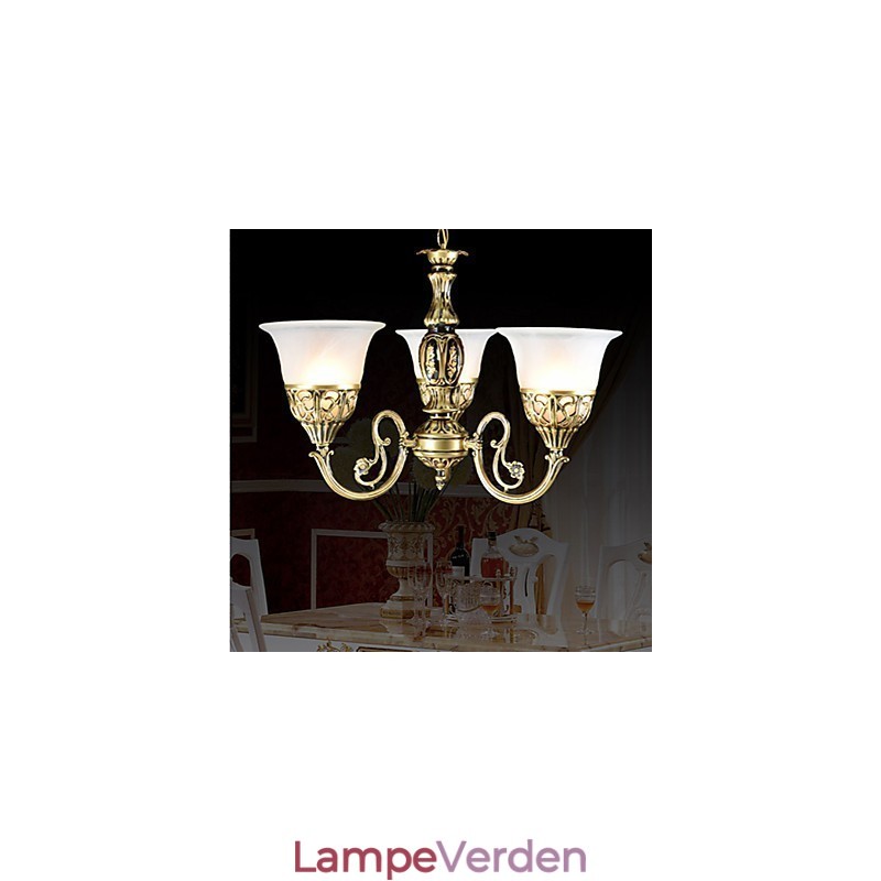 Traditionel klassisk bronze metal lysekrone