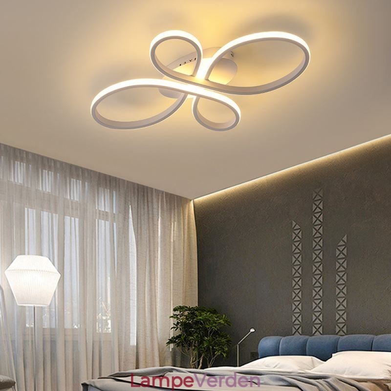 Moderne Flush Mount Loftslampe Blomsterdesign Dekorativ belysning