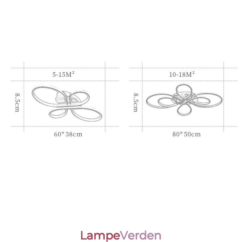 Moderne Flush Mount Loftslampe Blomsterdesign Dekorativ belysning