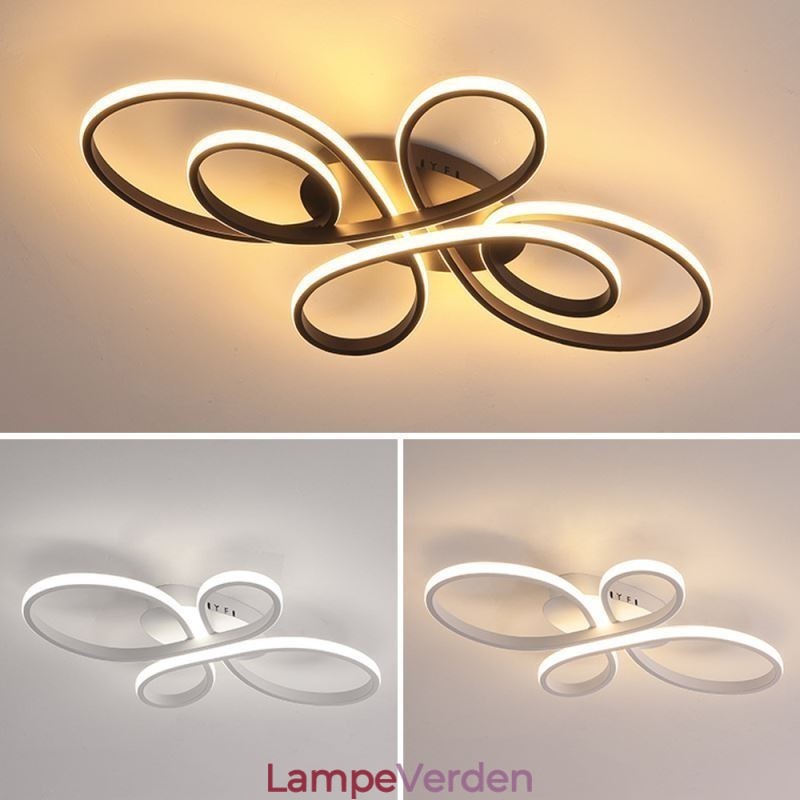 Moderne Flush Mount Loftslampe Blomsterdesign Dekorativ belysning
