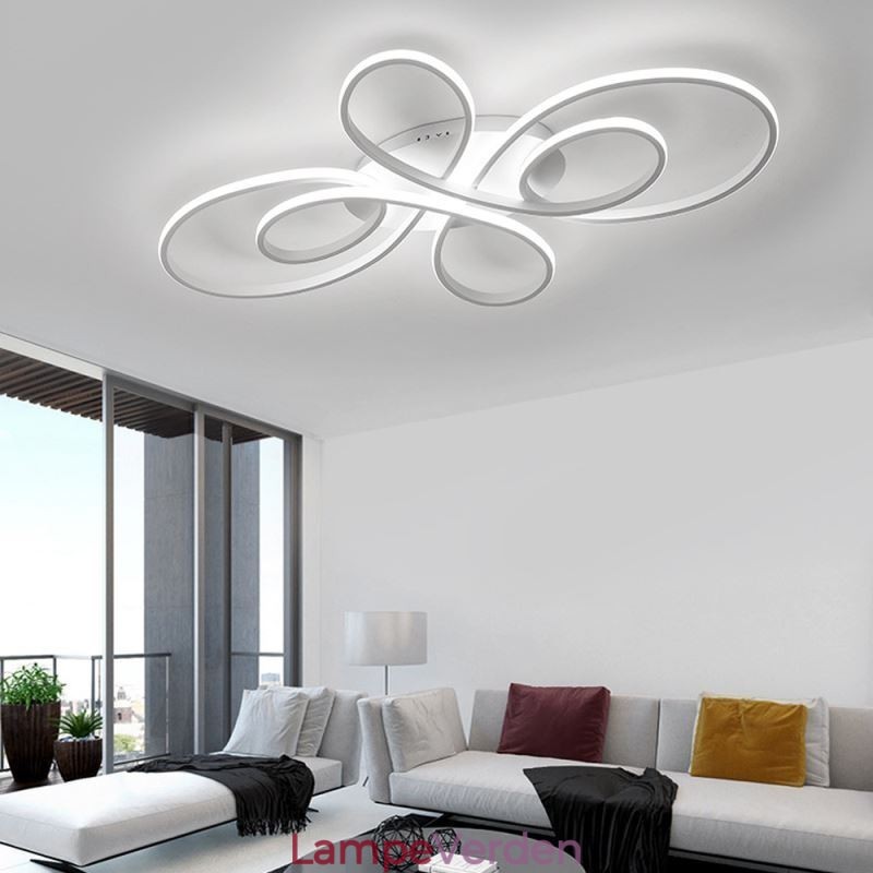 Moderne Flush Mount Loftslampe Blomsterdesign Dekorativ belysning