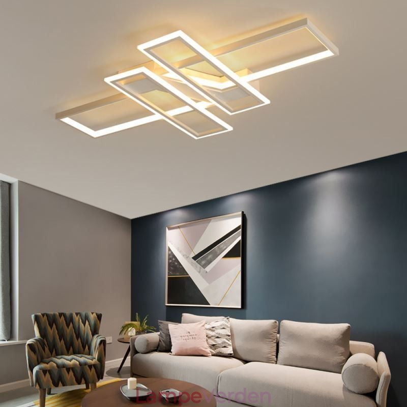 4 lys flush-mount loftslampe Moderne geometrisk lineær dekorativ lysarmatur
