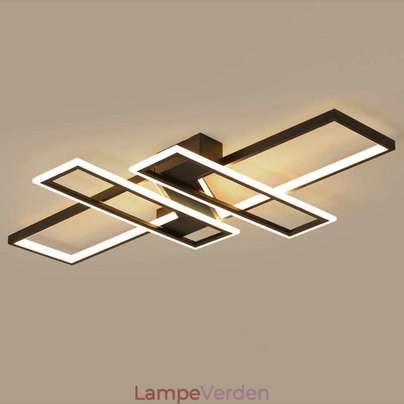 4 lys flush-mount loftslampe Moderne geometrisk lineær dekorativ lysarmatur