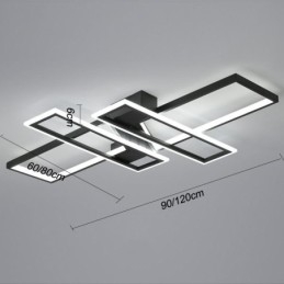 4 lys flush-mount loftslampe Moderne geometrisk lineær dekorativ lysarmatur