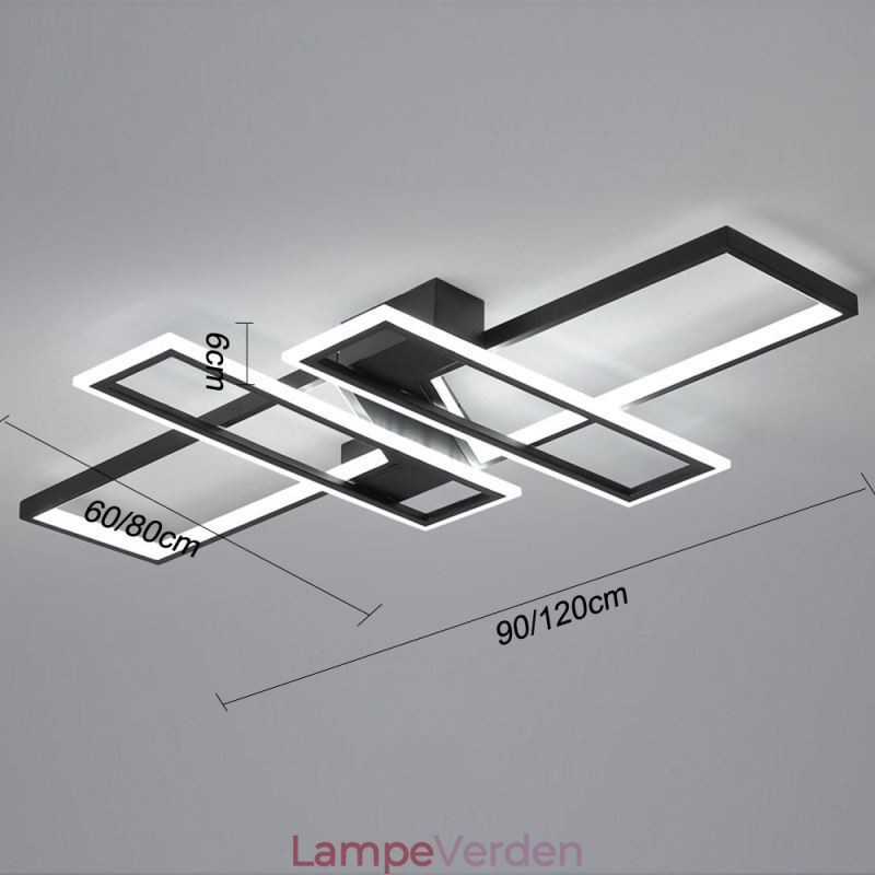 4 lys flush-mount loftslampe Moderne geometrisk lineær dekorativ lysarmatur