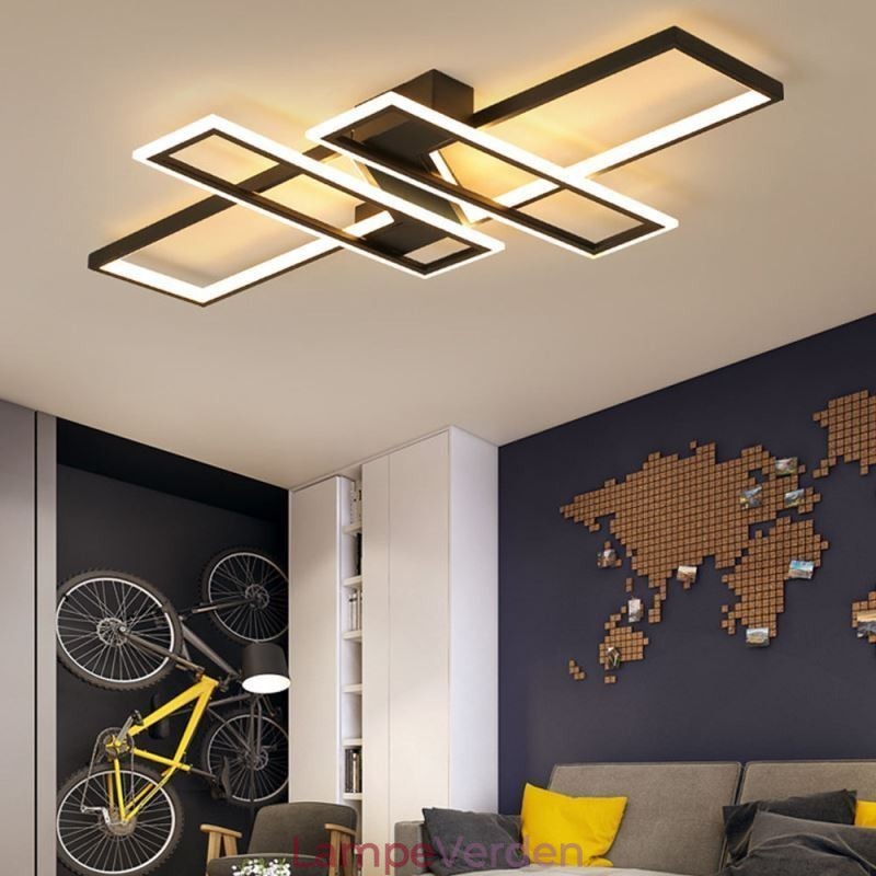4 lys flush-mount loftslampe Moderne geometrisk lineær dekorativ lysarmatur