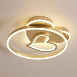 Moderne Flush Mount akryl dobbeltlags hjerteformet loftslampe