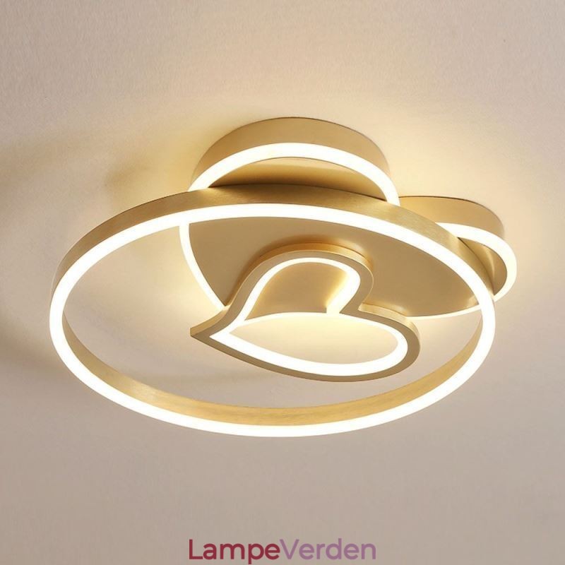 Moderne Flush Mount akryl dobbeltlags hjerteformet loftslampe