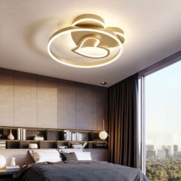 Moderne Flush Mount akryl dobbeltlags hjerteformet loftslampe