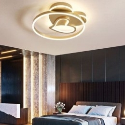 Moderne Flush Mount akryl dobbeltlags hjerteformet loftslampe