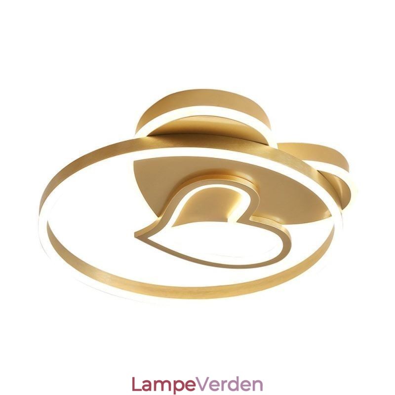 Moderne Flush Mount akryl dobbeltlags hjerteformet loftslampe
