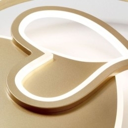 Moderne Flush Mount akryl dobbeltlags hjerteformet loftslampe
