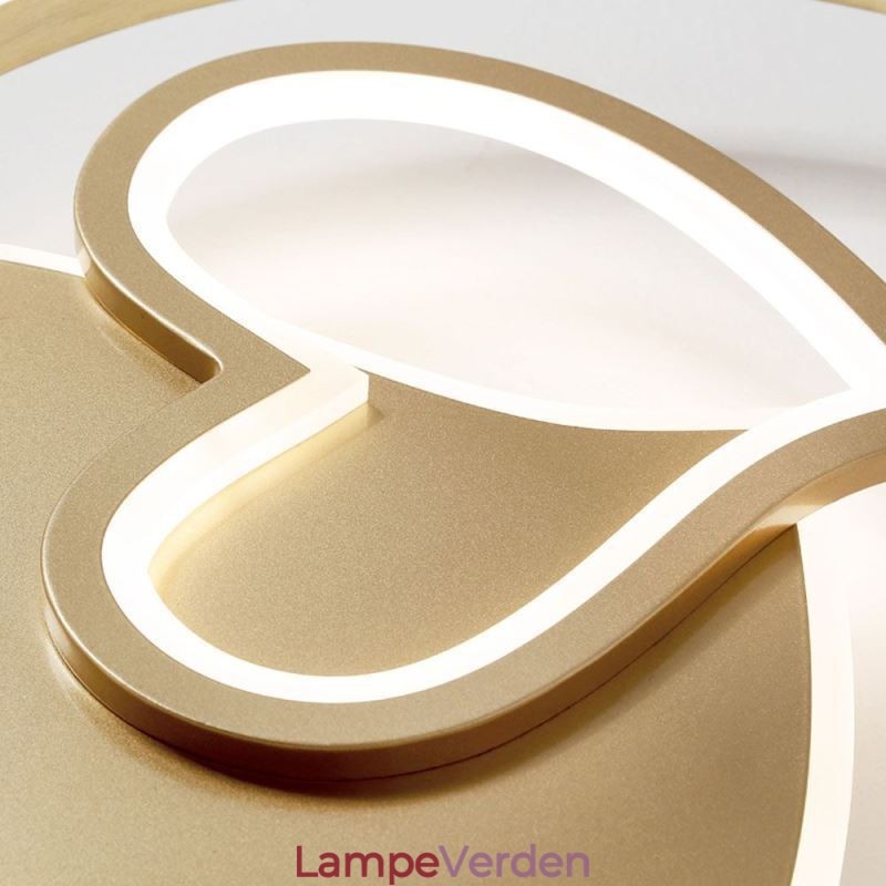 Moderne Flush Mount akryl dobbeltlags hjerteformet loftslampe