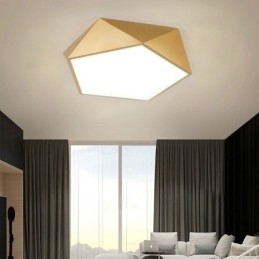 Guld geometrisk indbygnings akryl loftslampe