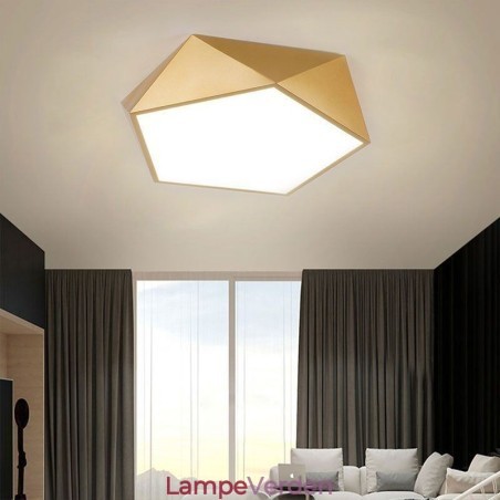 Guld geometrisk indbygnings akryl loftslampe Guld geometrisk indbygnings akryl loftslampe