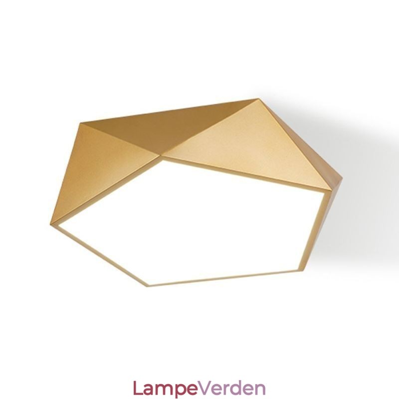 Guld geometrisk indbygnings akryl loftslampe